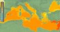 Immagine 1:Meteo. Mediterraneo sempre pi&ugrave; caldo, fino a 5-6&deg;C oltre la media. Ecco le temperature della superficie marina