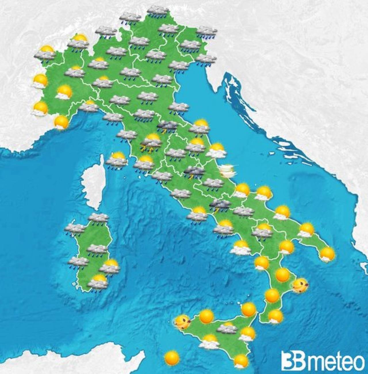 Meteo Italia settimana dinamica con nuove perturbazioni « 3B Meteo