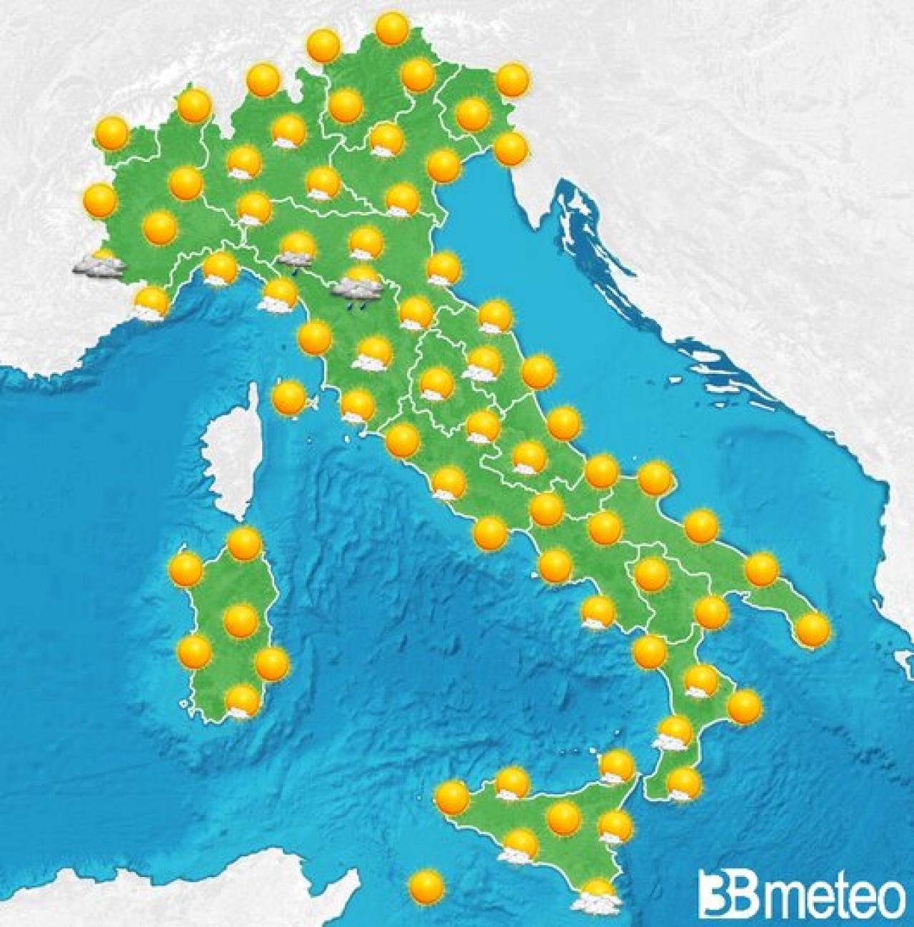 Il tempo previsto per la giornata di dopodomani