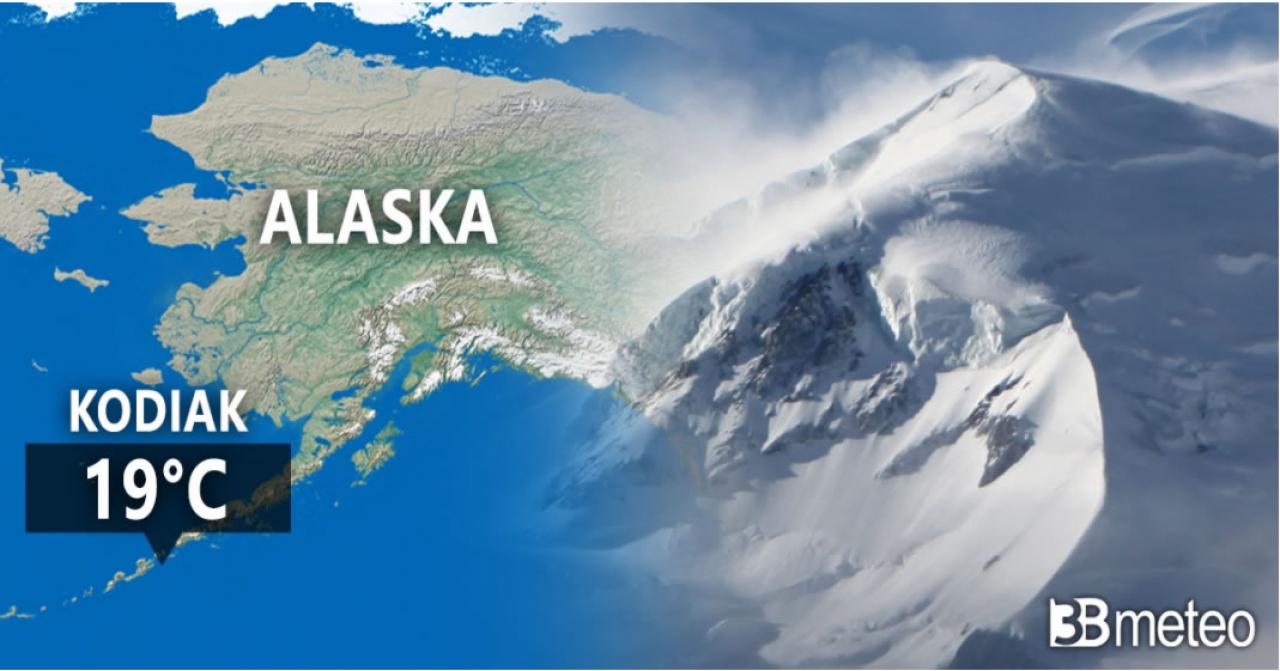 Alaska 19°C, neve record in California