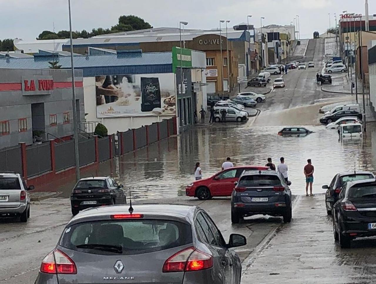Alluvione nell'area di Siviglia (Fonte immagine: Andalmet via Facebook)