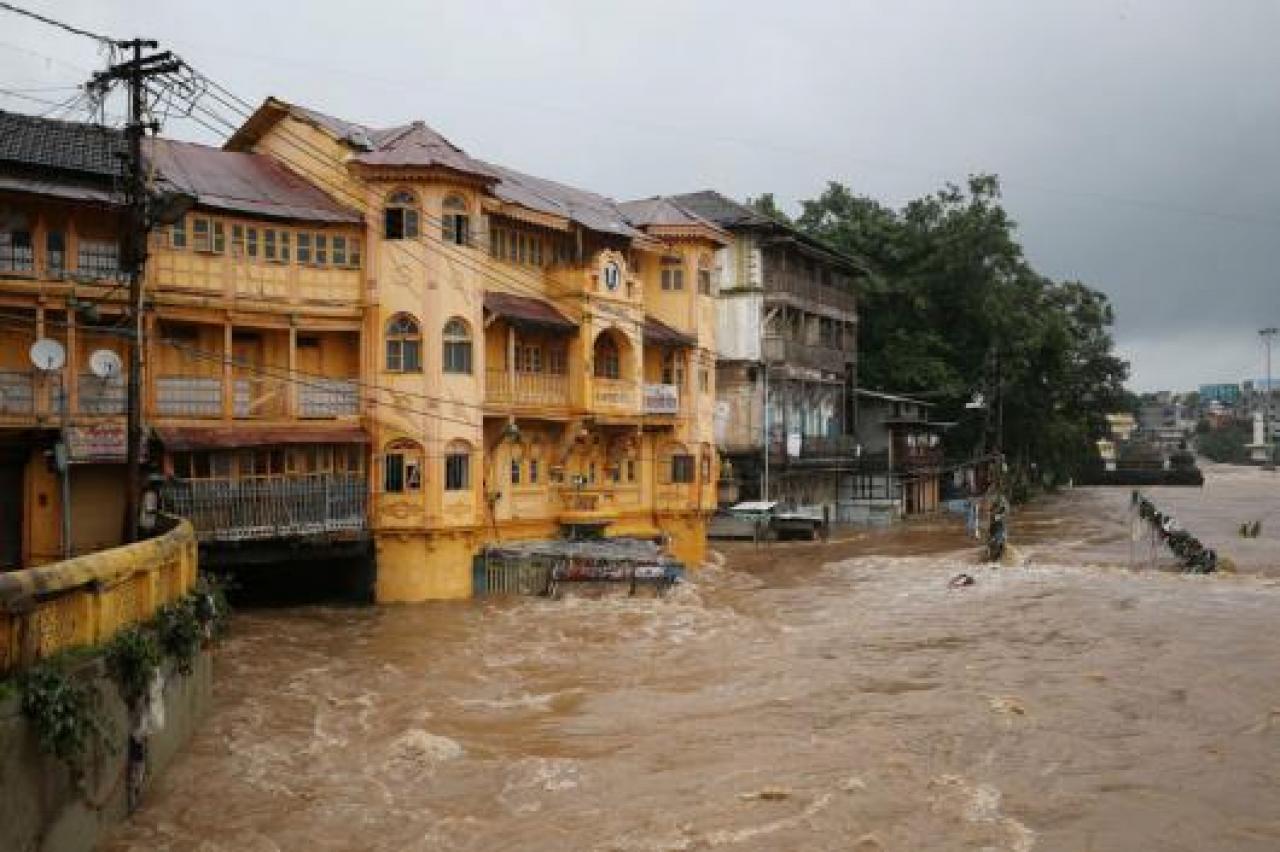 Alluvioni in India in un'immagine di archivio
