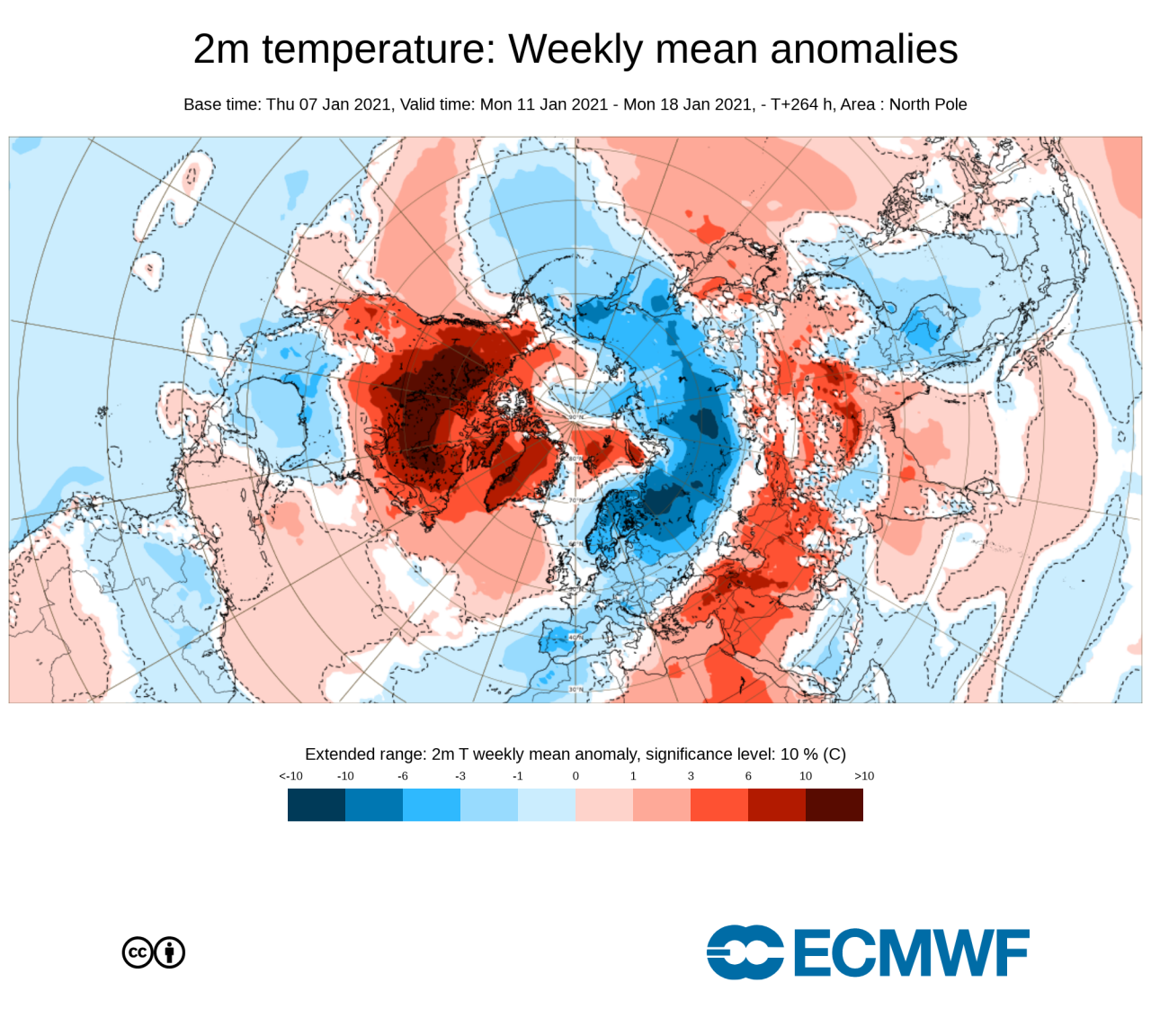 anomalie temperatura attese secondo ecmwf
