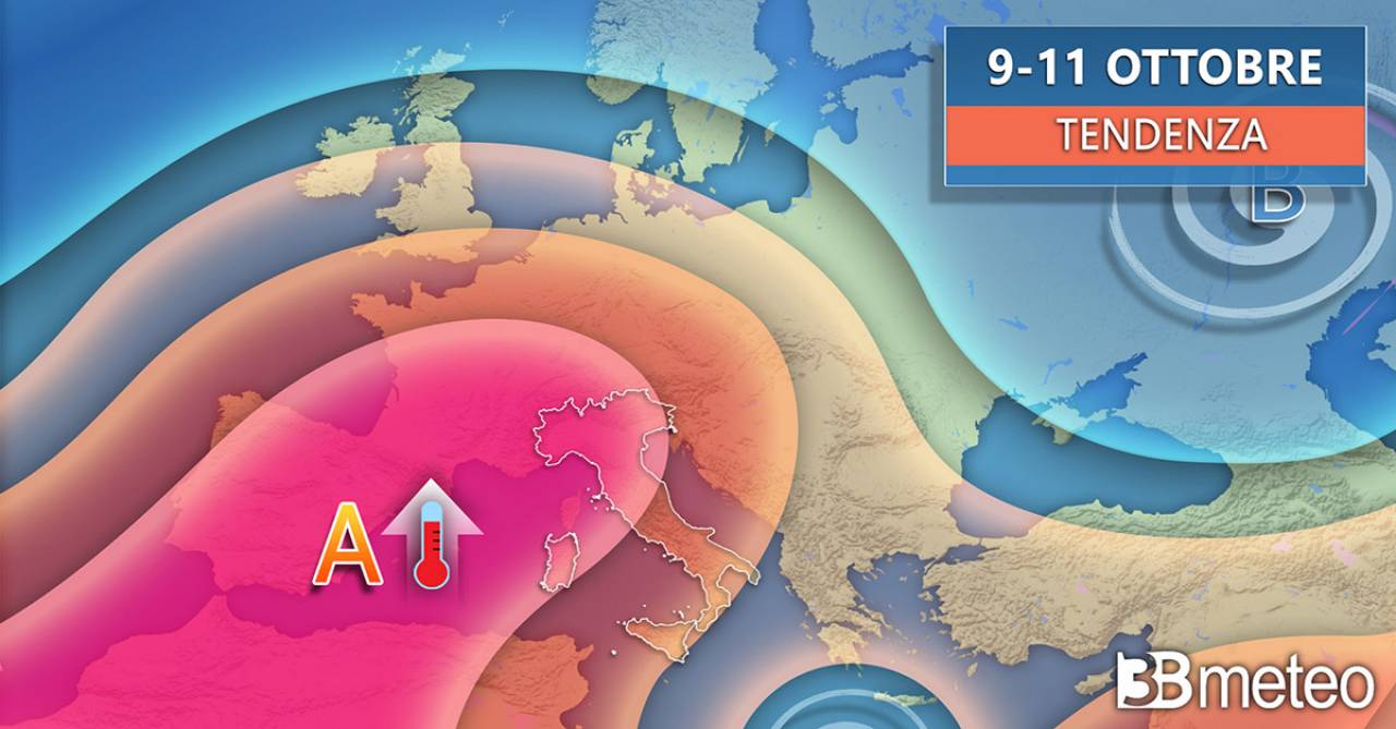 anomalo anticiclone su mezza Europa
