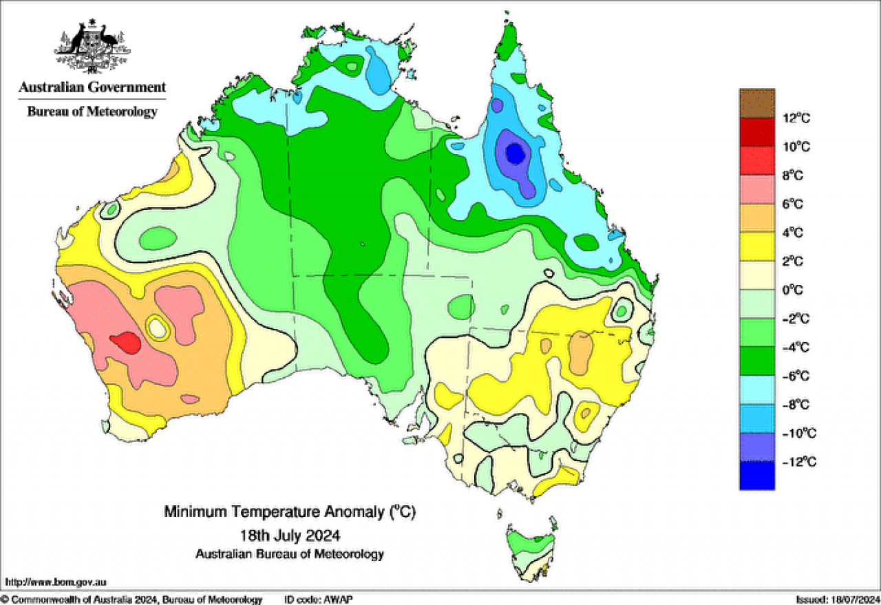 Cronaca meteo. Freddo record in Australia, fino a 12°C sotto la media e picchi di 0°C nel Queensland