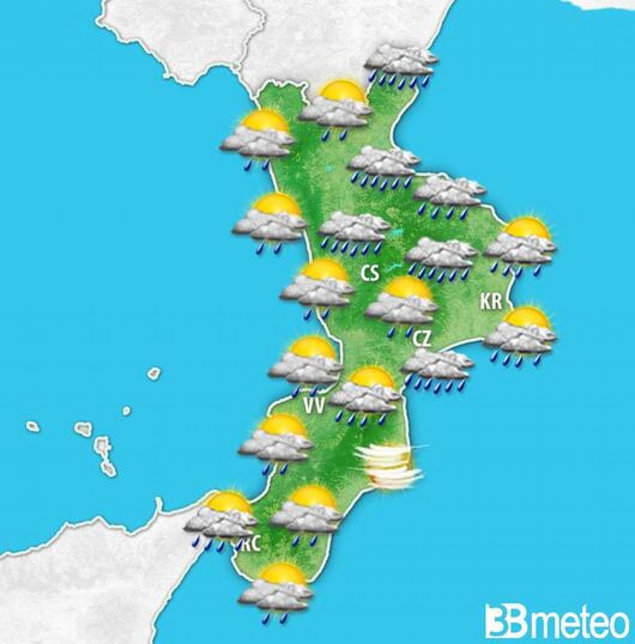 Calabria, tornano pioggia e vento dopo parentesi primaverile