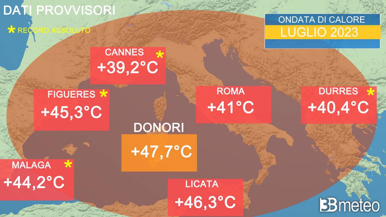 caldo eccezionale in Europa