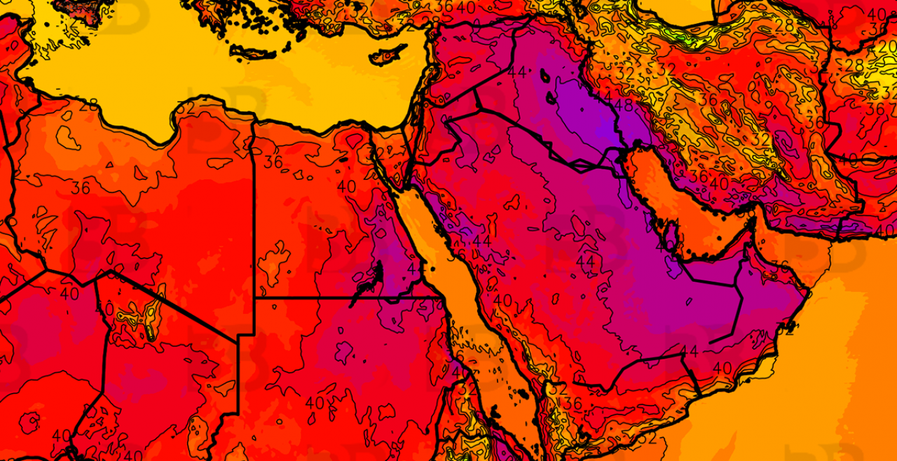 caldo estremo sul Medio Oriente