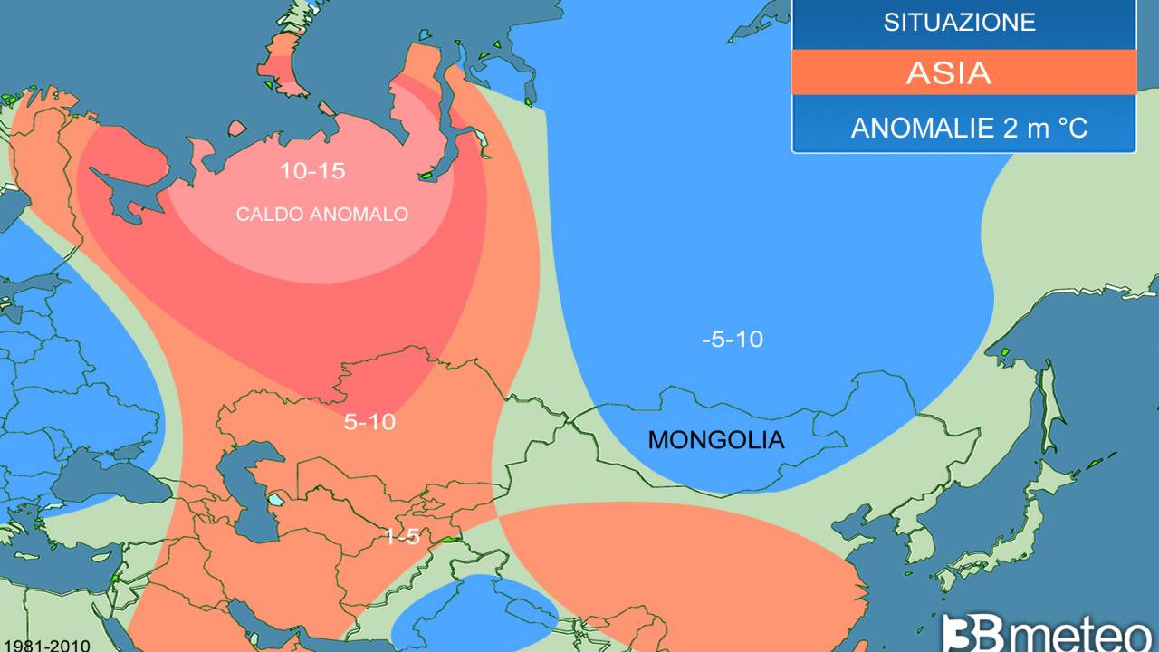  Caldo record su nord Russia, neve tardiva in Mongolia