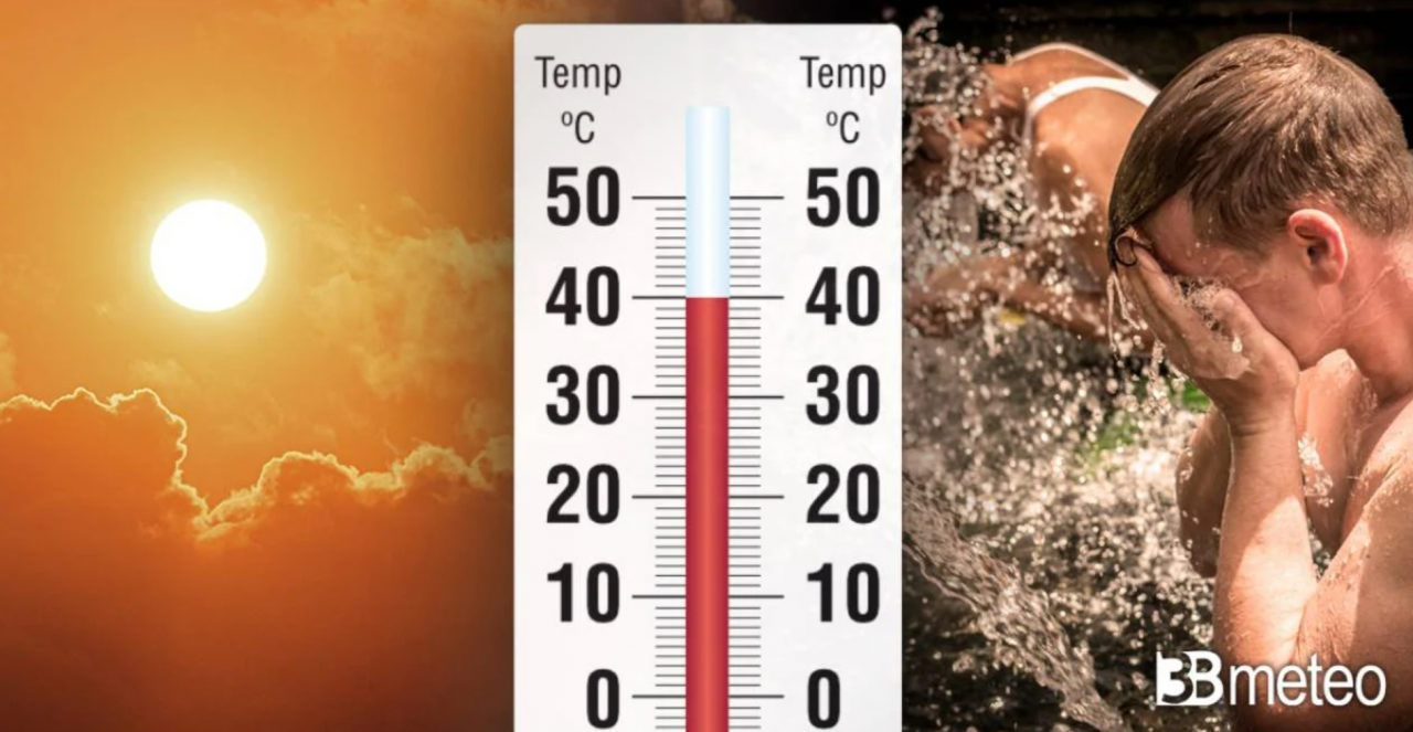 Centre de l'Italie : chaleur et pic de chaleur entre samedi et dimanche 