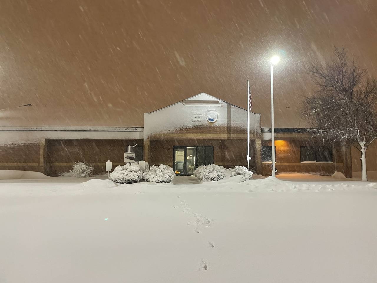 Cheyenne, Wyoming, domenica già alle prese con forti nevicate (Fonte: NWS Cheyenne via Twitter)