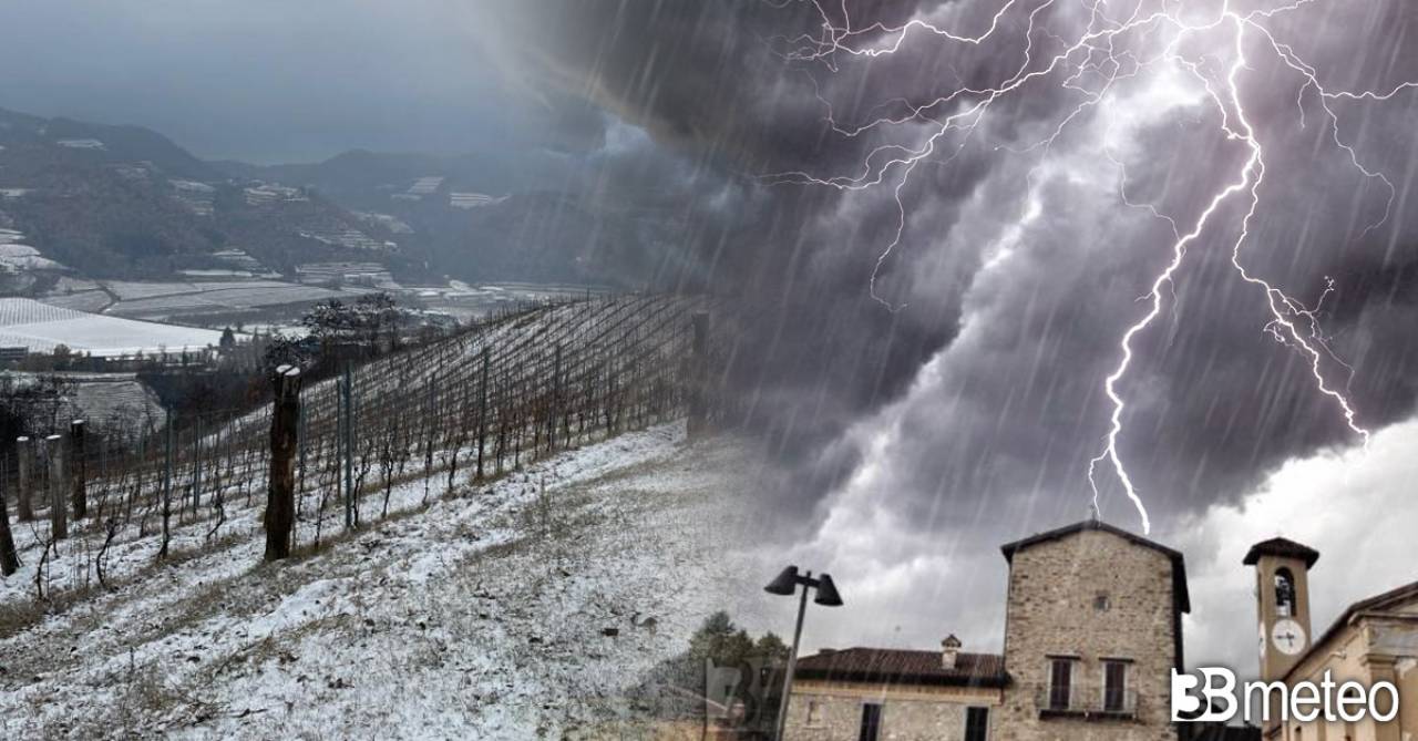 Cronaca meteo Italia. Perturbazione sull'Italia con neve anche in pianura