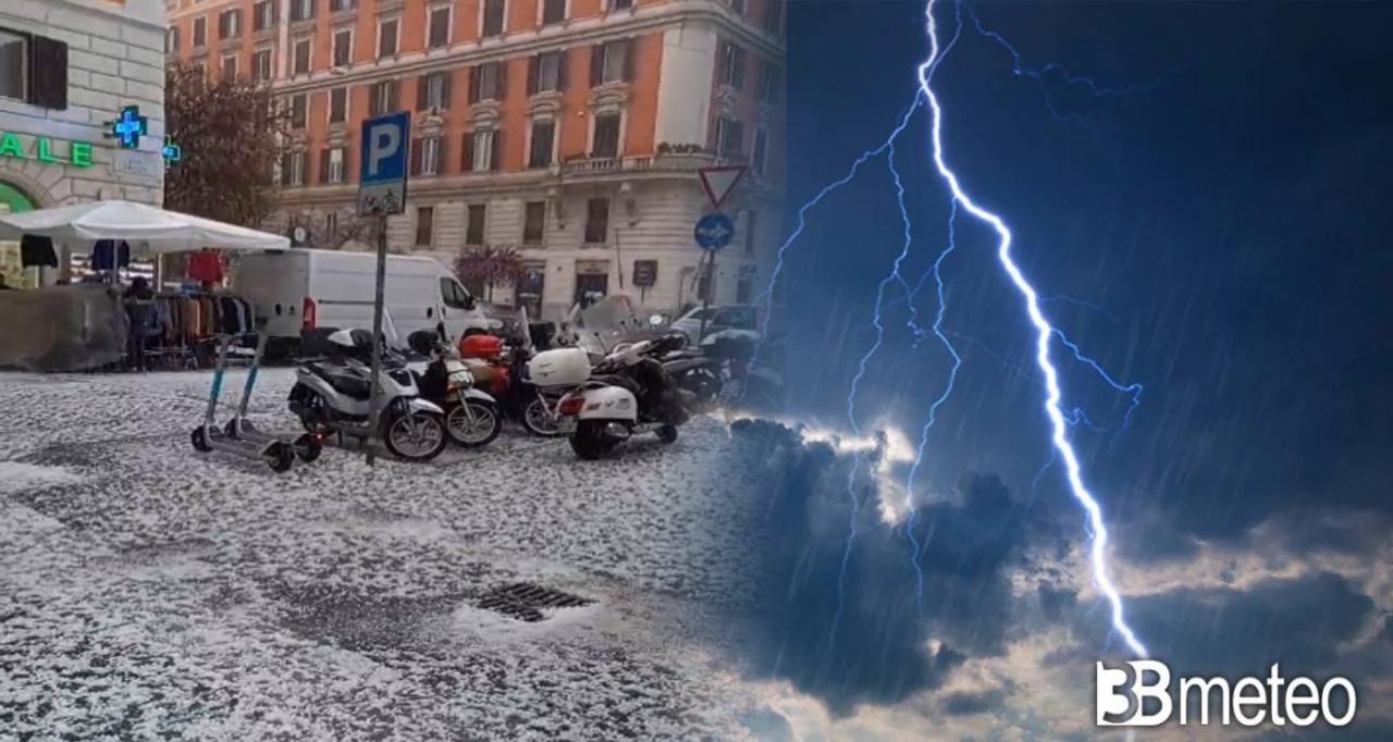 Cronaca meteo - Molti temporali e grandine, anche a Roma