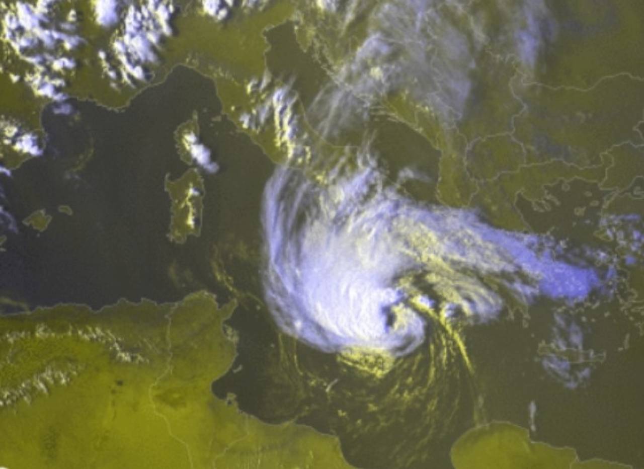 Il ciclone mediterraneo visto dal satellite