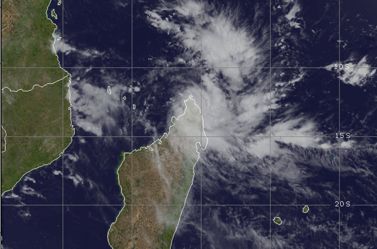 Il ciclone tropicale Gamane visto dal satellite