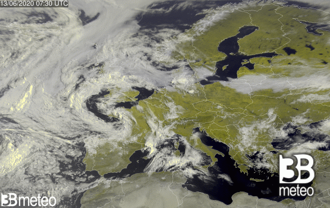 Immagine satellite Europa di sabato
