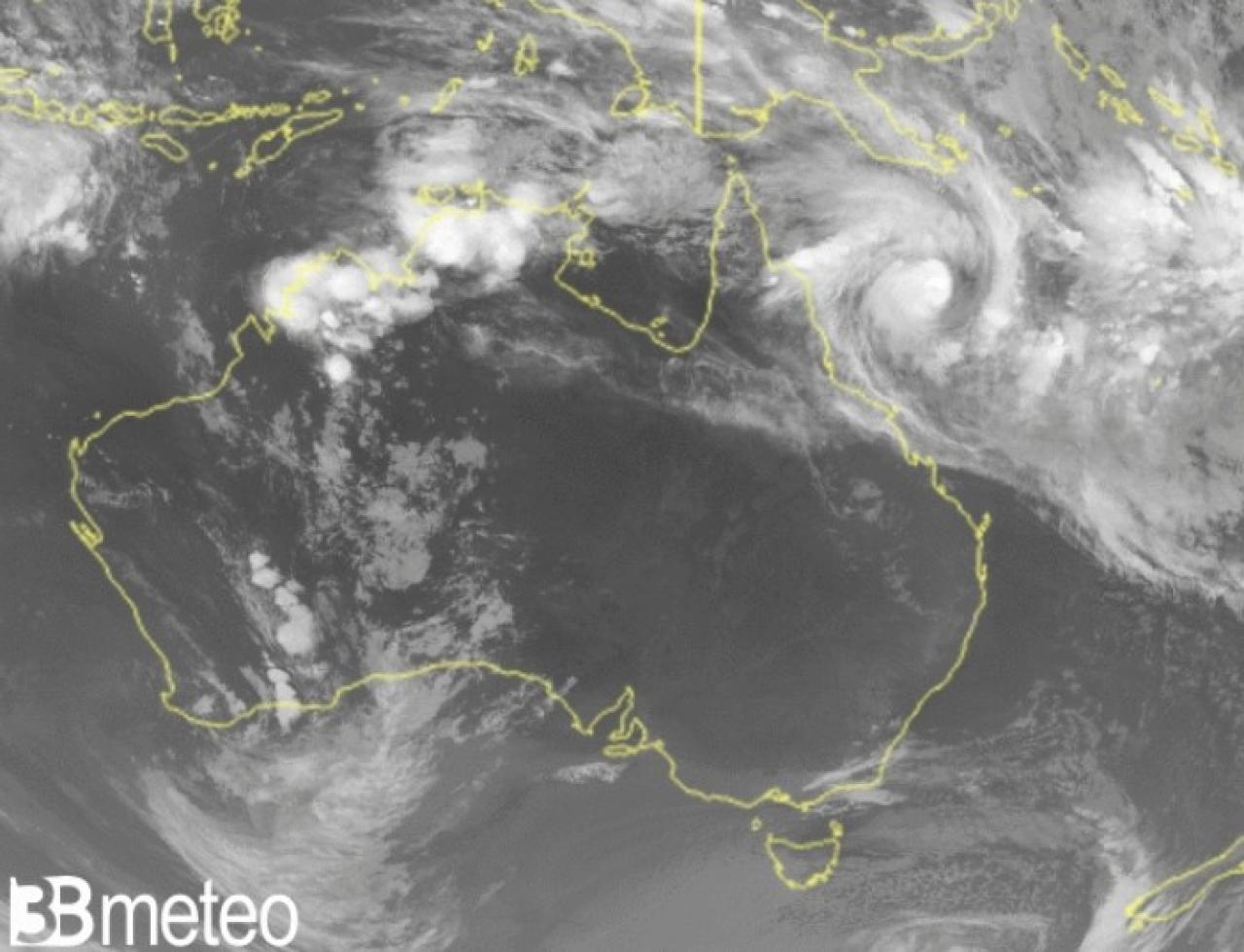 Immagine satellite giovedì Australia