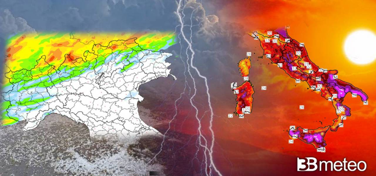 Italia divisa tra temporali e gran caldo