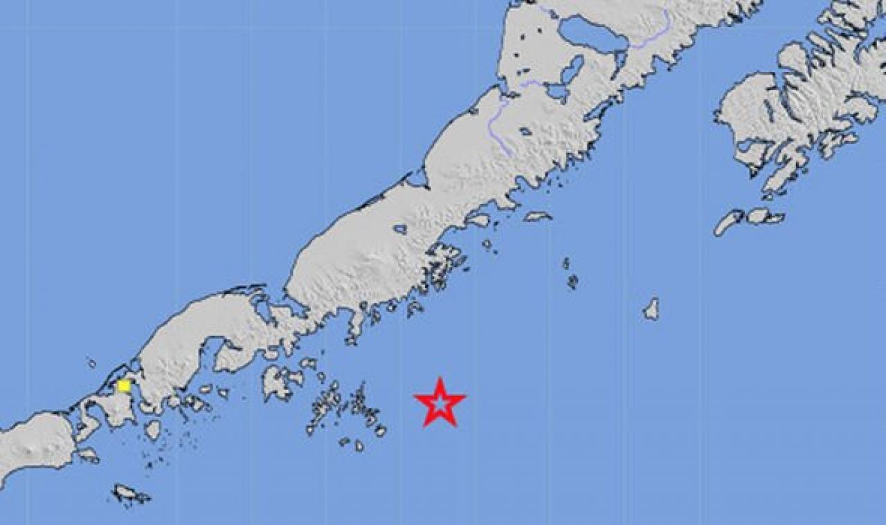 L'epicentro del forte terremoto in Alaska
