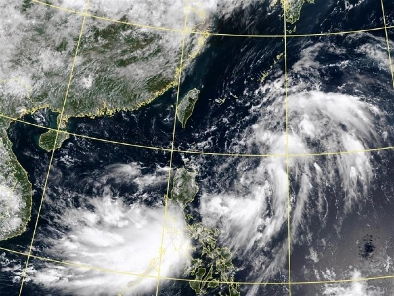 La tempesta Jangmi vista dal satellite. (Fonte: CWB)