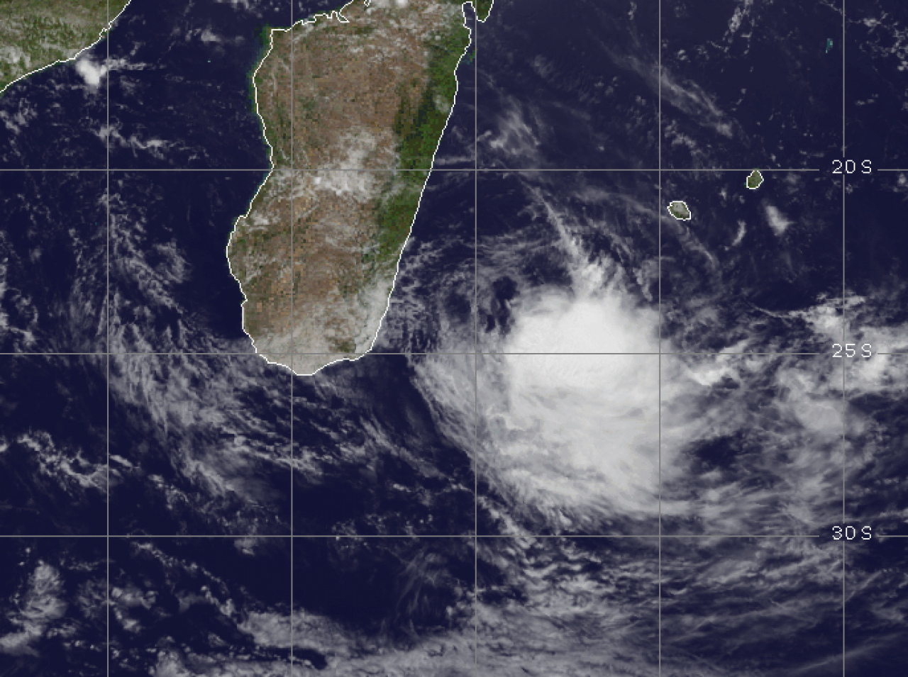 La tempesta tropicale Alvaro vista dal satellite