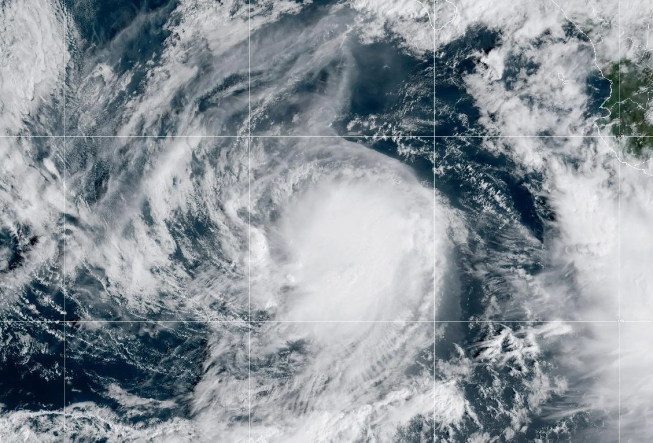 La tempesta tropicale Lidia vista dal satellite
