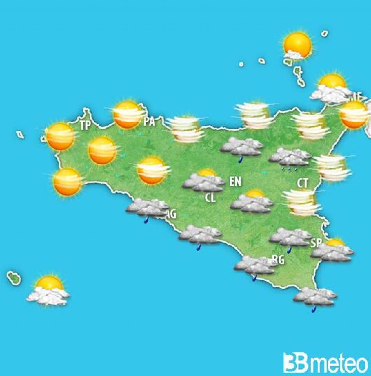 La tendenza meteo per il pomeriggio del Primo Maggio in Sicilia