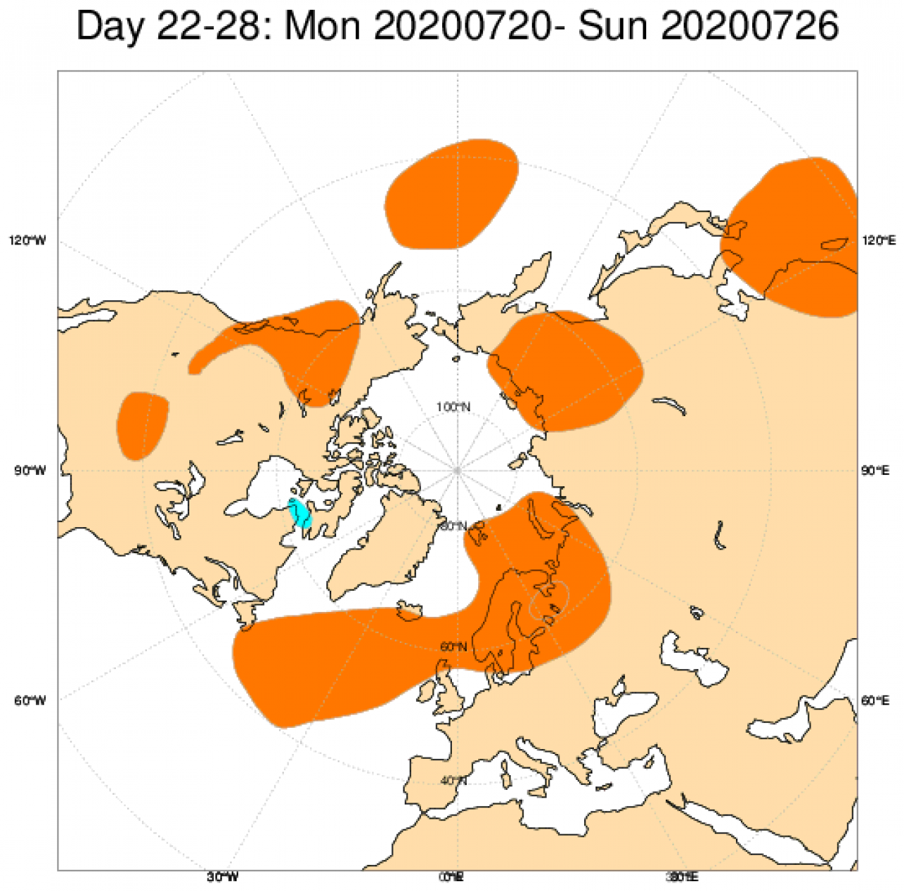  Le anomalie di geopotenziale attese in Europa secondo il modello ECMWF in riferimento al periodo 20-26 luglio
