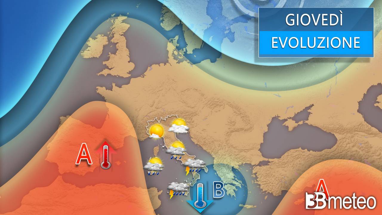 Meteo Italia - Vortice mediterraneo attivo fino a venerdì con piogge e temporali anche intensi. Ecco le regioni più esposte al maltempo.
