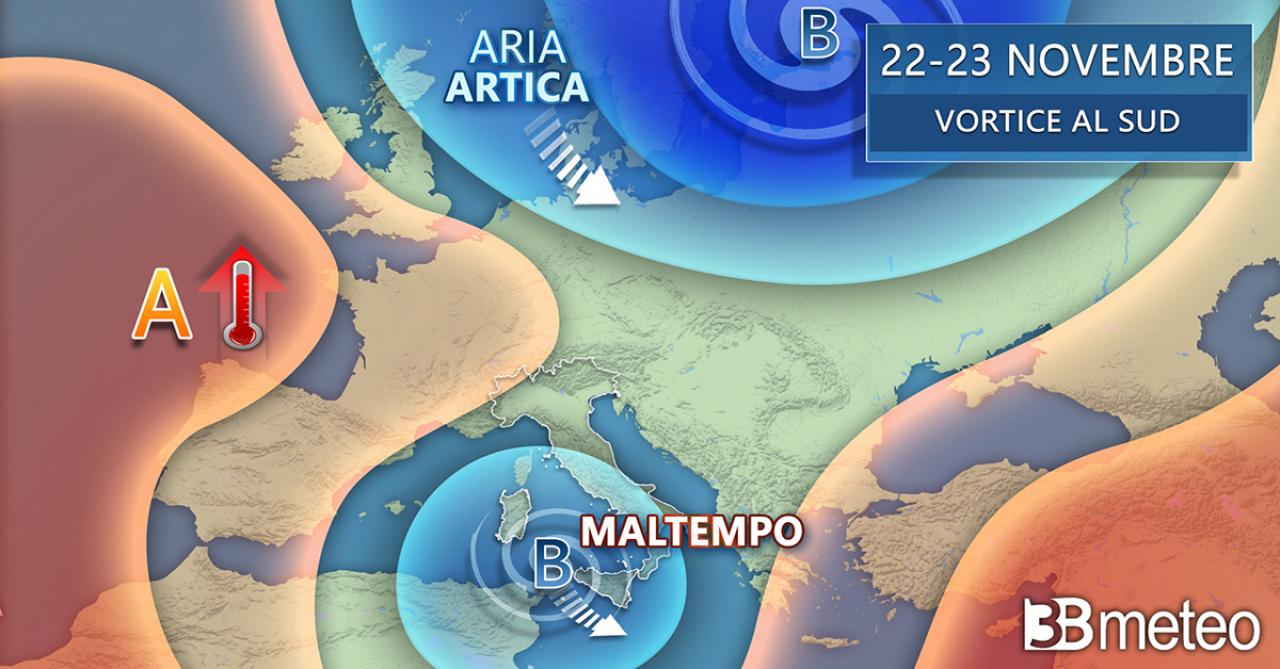 Meteo Italia: evoluzione prevista nelle prossime ore