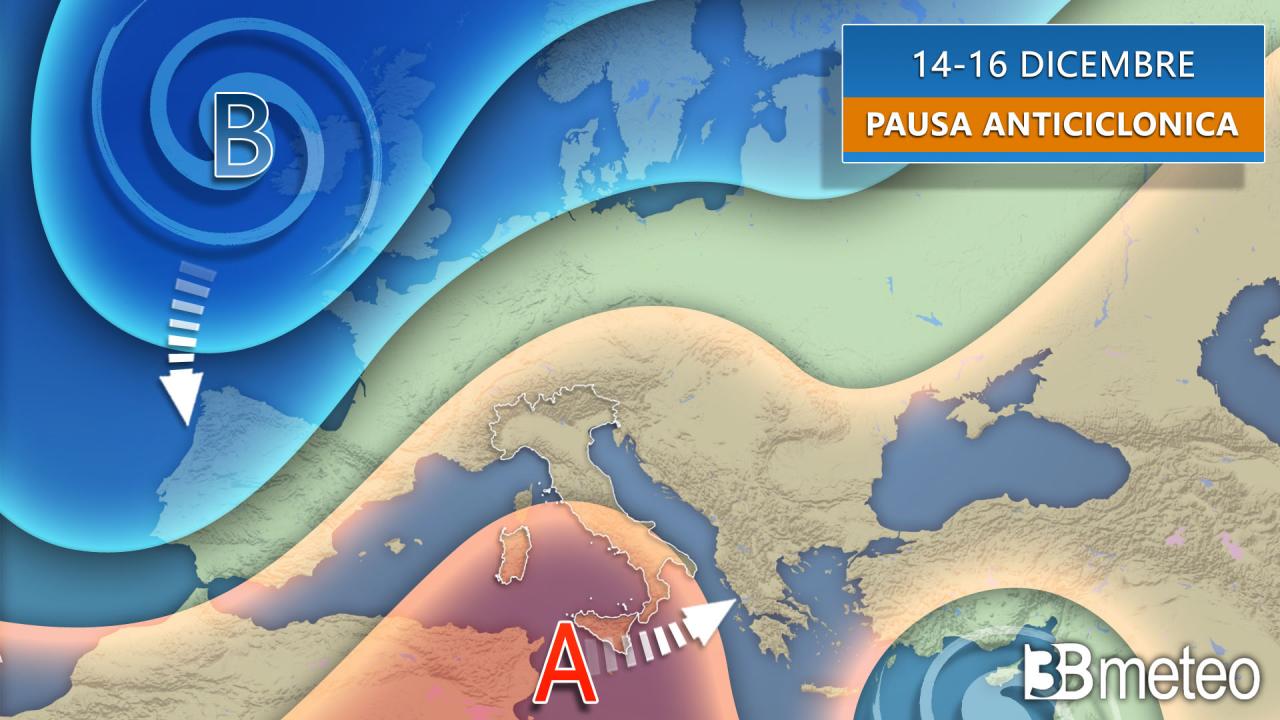 Meteo Italia nuova settimana prima parte 14-17 dicembre