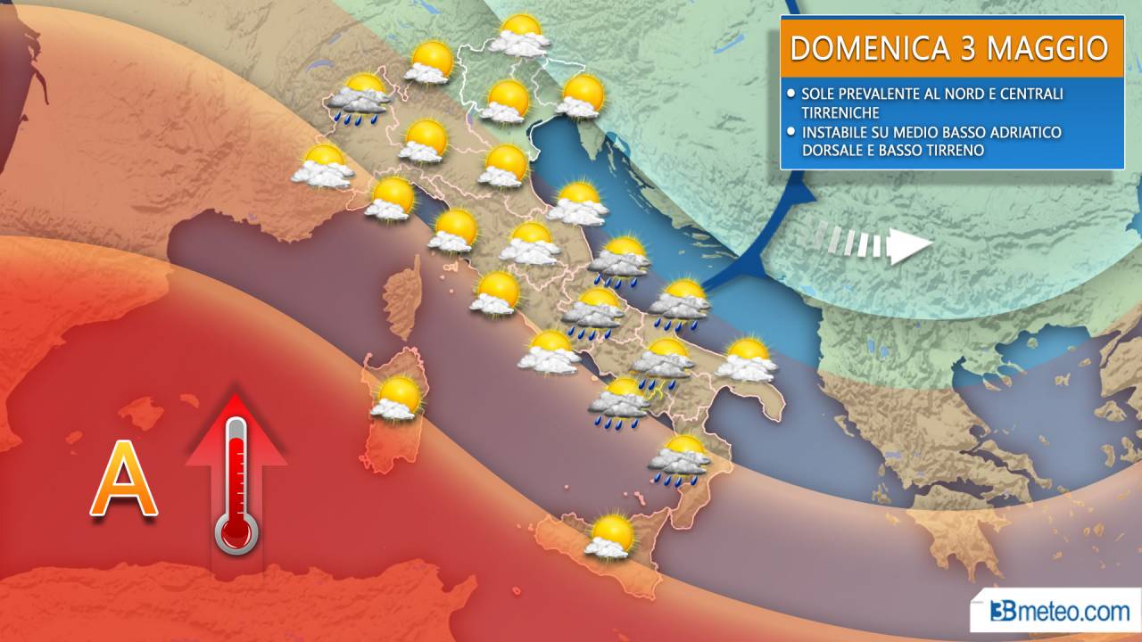 Meteo italia previsione per domenica