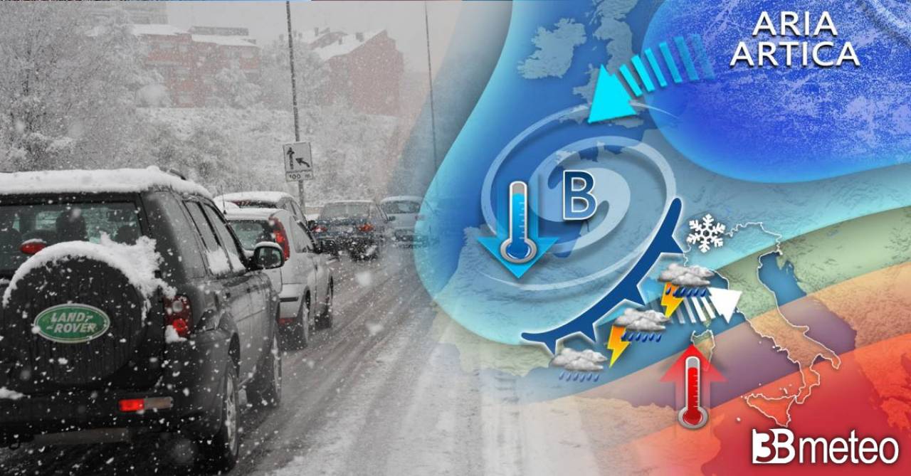 Meteo Italia: tra giovedì e venerdì perturbazione con neve a quote molto basse al Nord