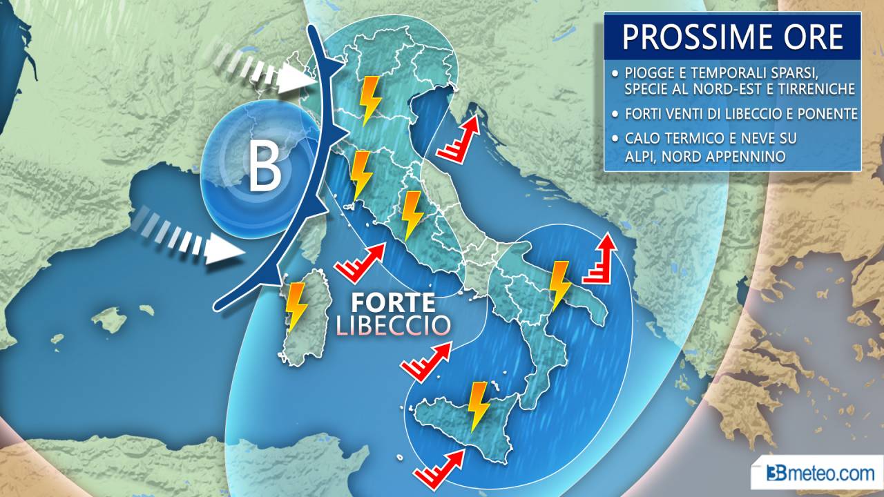 Meteo Ennesima PERTURBAZIONE Sull Italia Altro MALTEMPO Nelle
