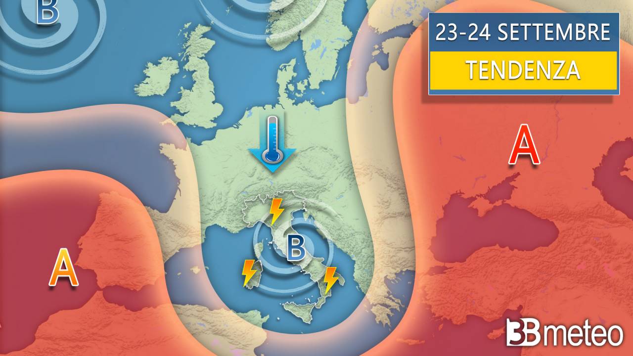 Meteo - Tendenza weekend 23-24 settembre