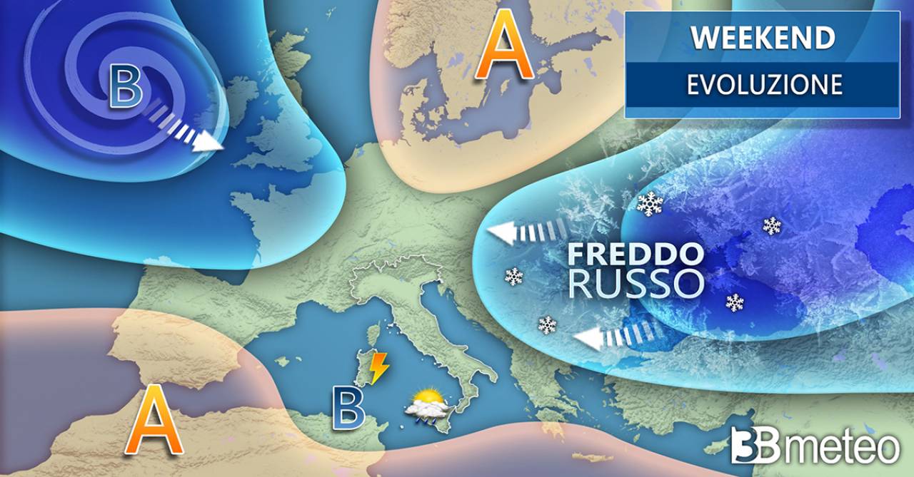 Meteo weekend, Italia contesa tra perturbazione atlantica e freddo russo