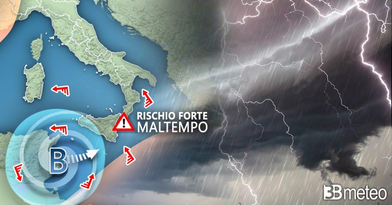 Meteo weekend, vortice afro-mediterraneo in avvicinamento al Sud Italia