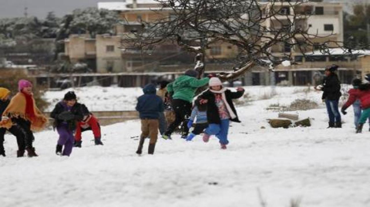 Neve in Siria in un'immagine di archivio