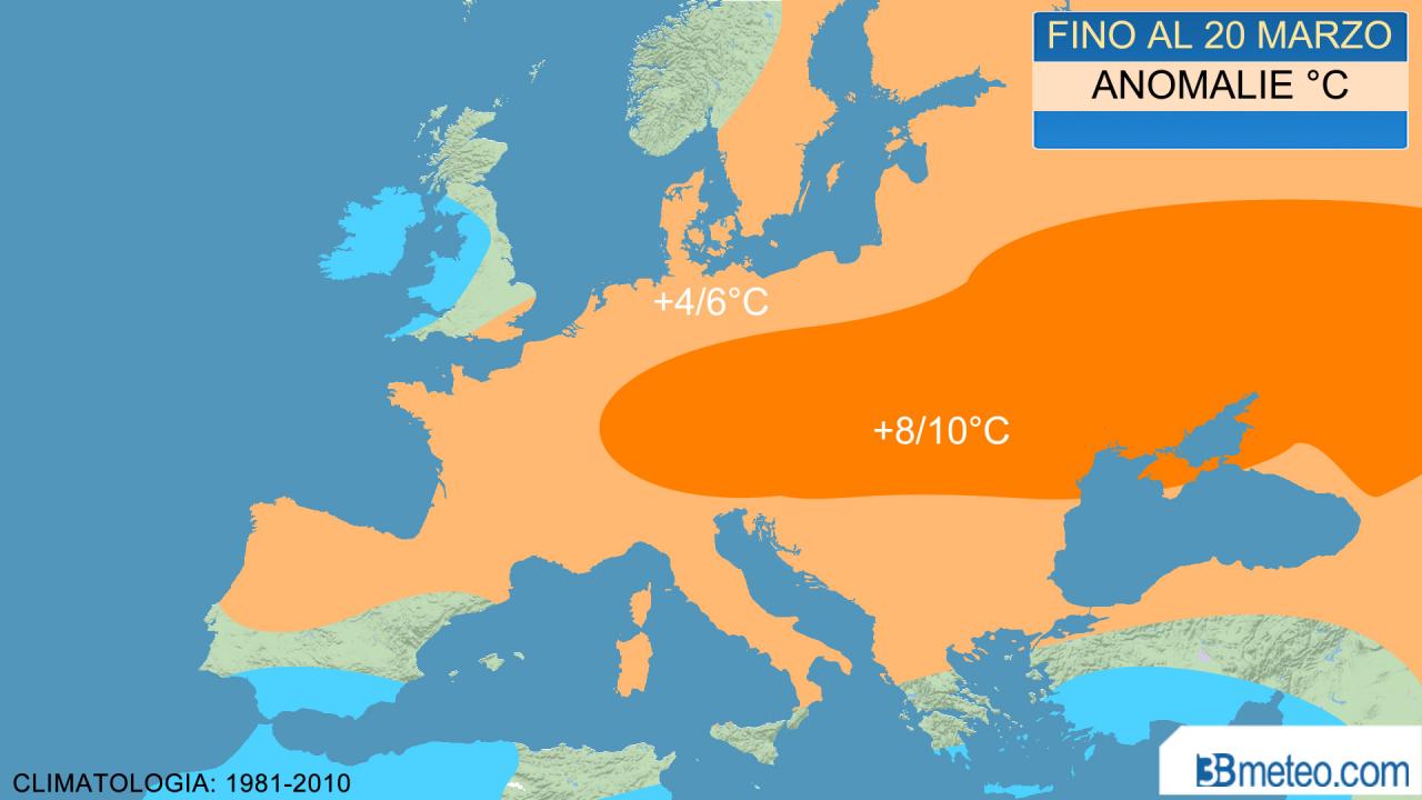 nuova mitezza per l'Europa dopo un inverno 'caldo'