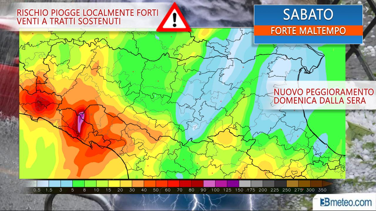 Nuova ondata di maltempo in arrivo sull'Emilia Romagna