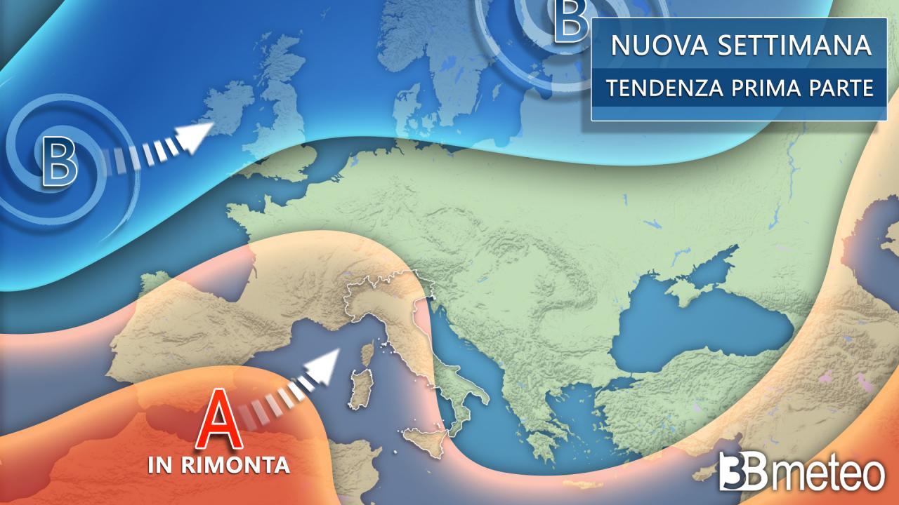 Nuova settimana: anticiclone in rinforzo a partire dal Mediterraneo occidentale