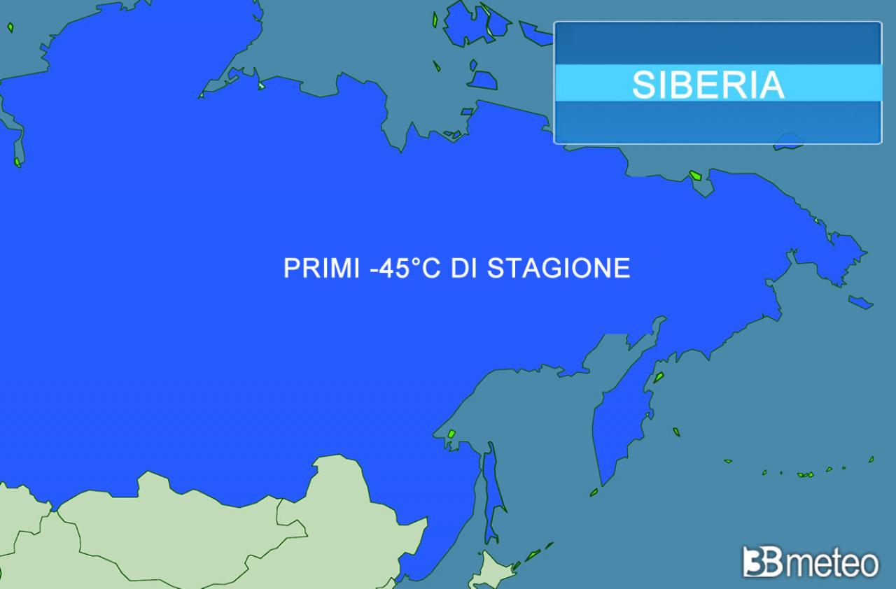 primi -45°C in Siberia in questa stagione
