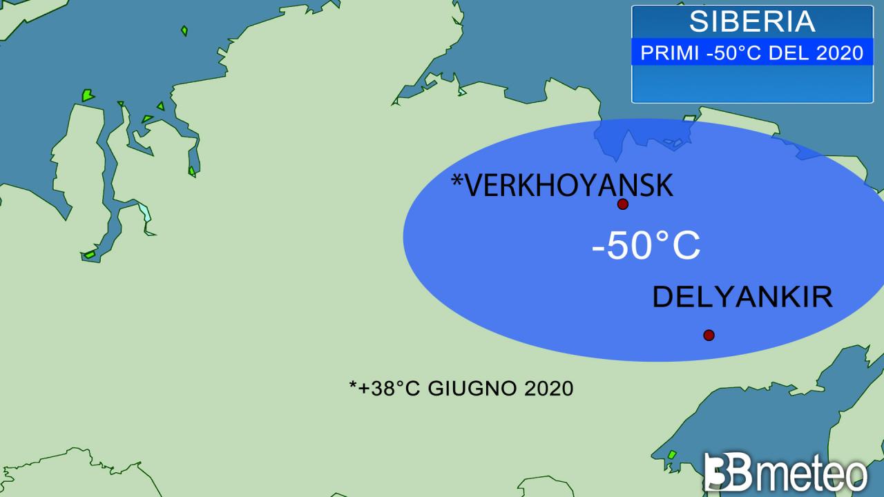 primi -50°C di stagione in Yakutia