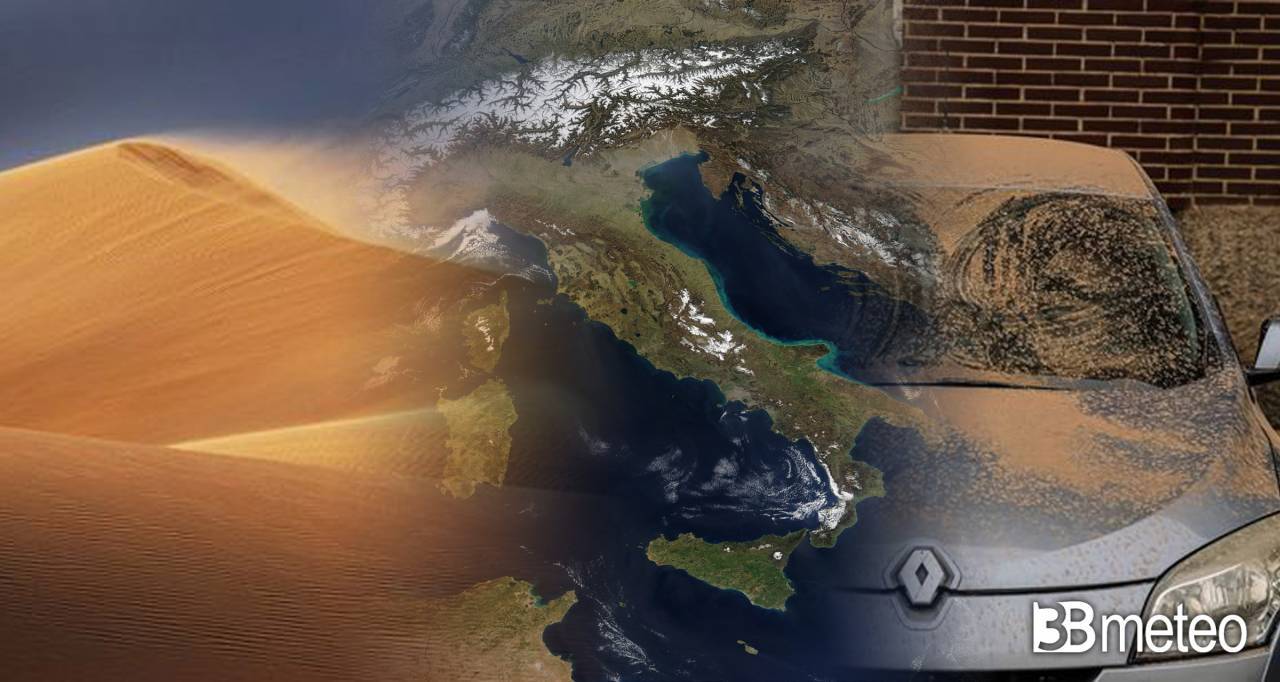 Outra carga de poeira do Saara atinge a Itália e grande parte da Europa « 3B Meteo