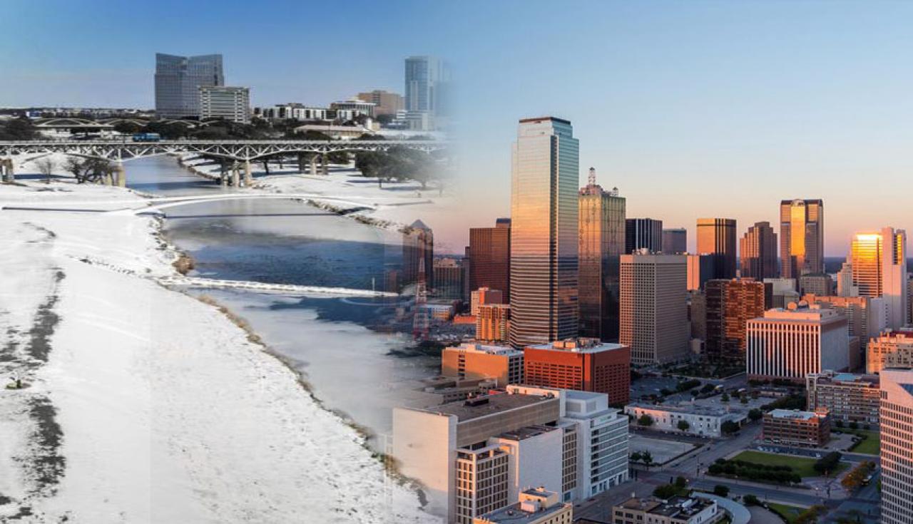 Sbalzi termici record in Texas, dal gelo al clima estivo