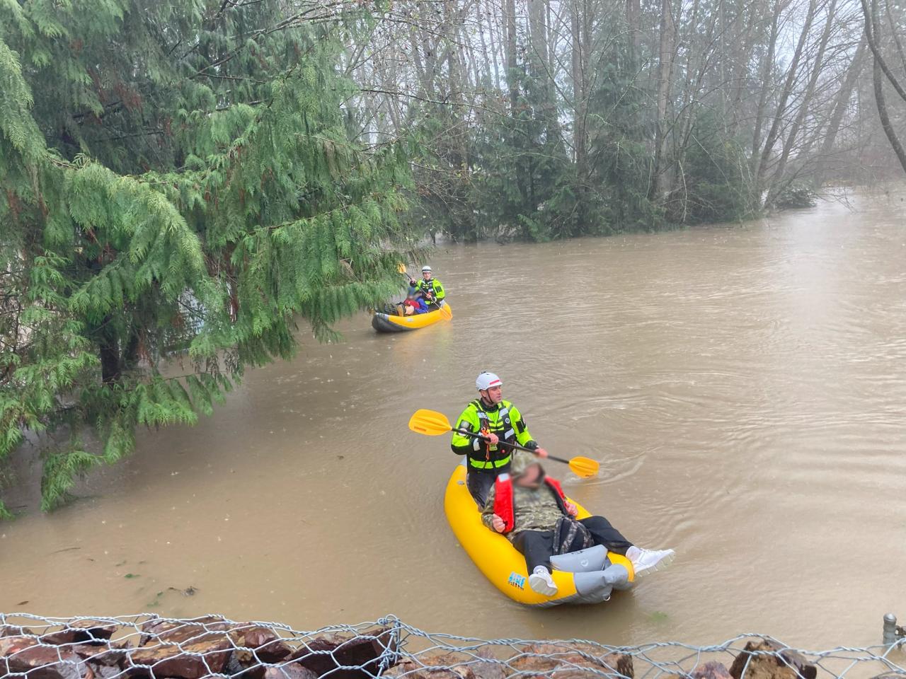 Weather report.  USA, floods in Washington state, record floods in Snohomish County