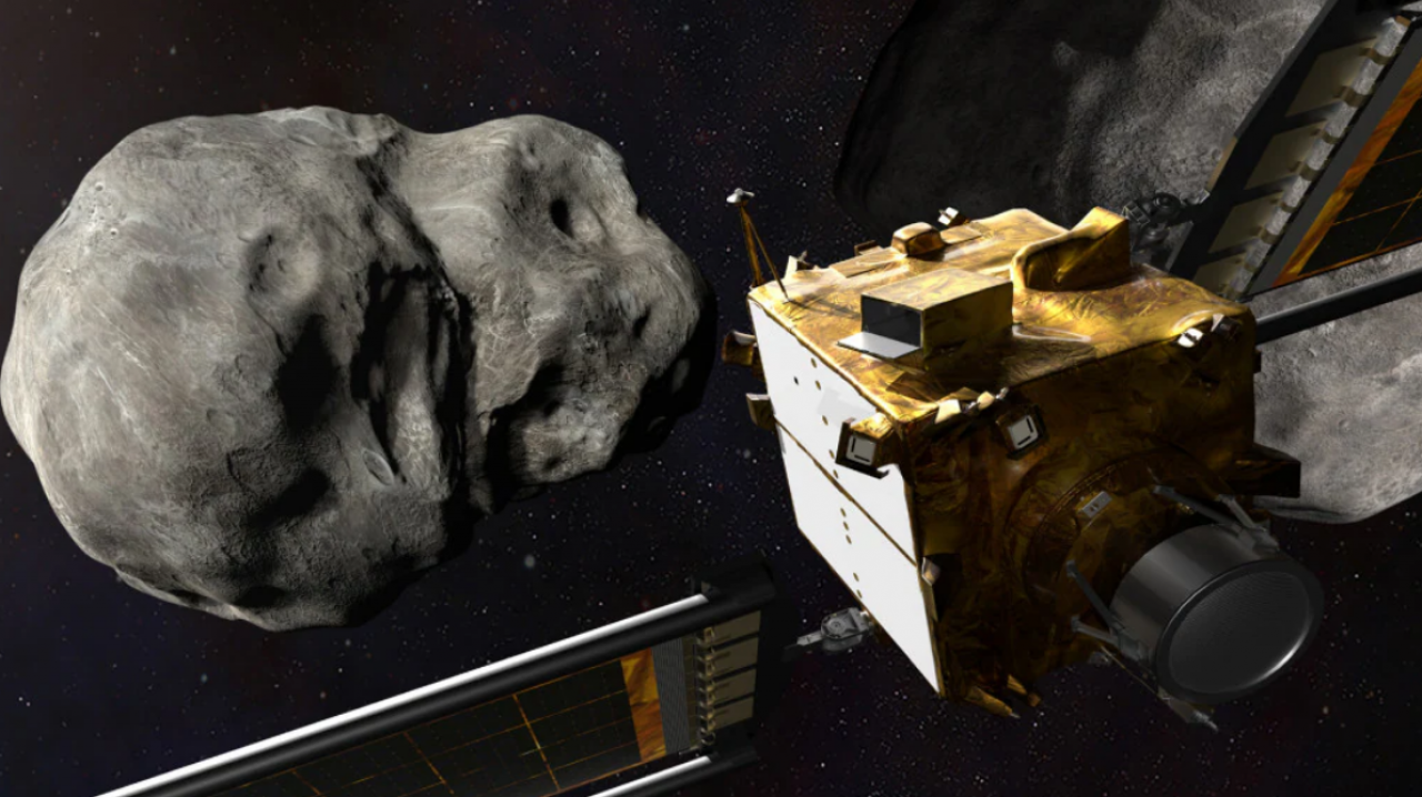 Sonda Dart e asteroide Dimorphos - CREDIT NASA/Johns Hopkins APL