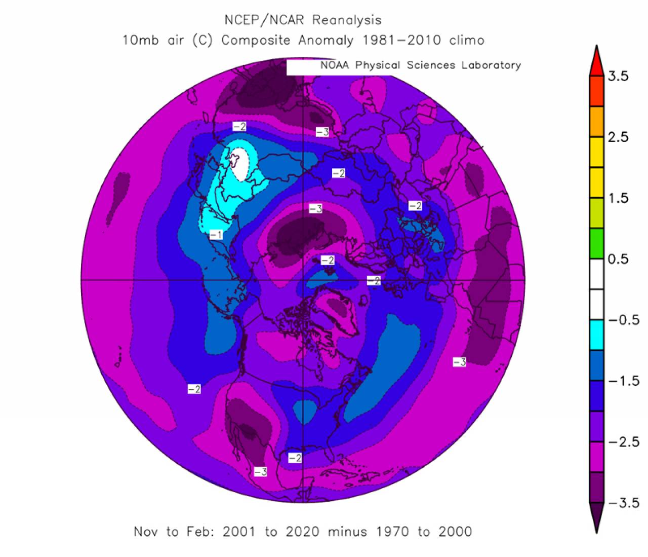 estratosfera primero fredda negli anni 2000