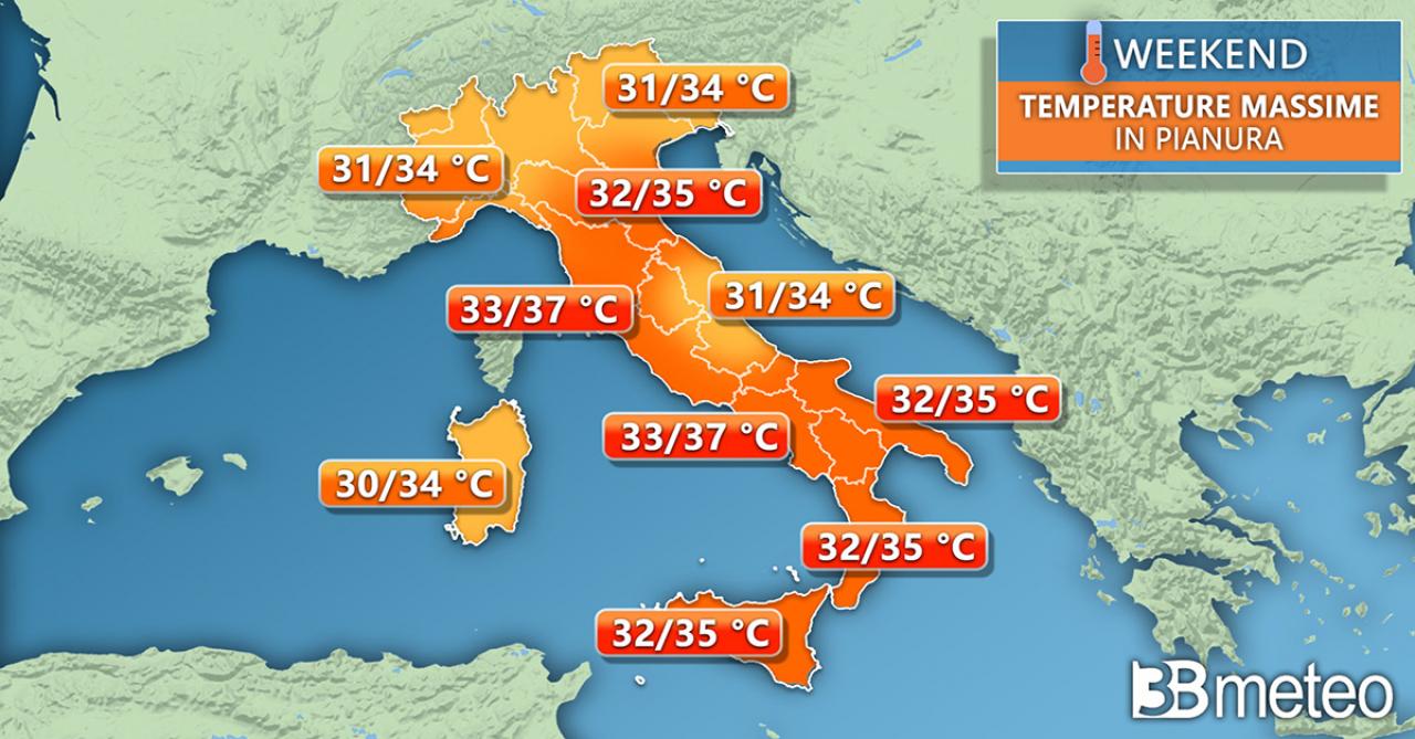 Temperature Italia Weekend