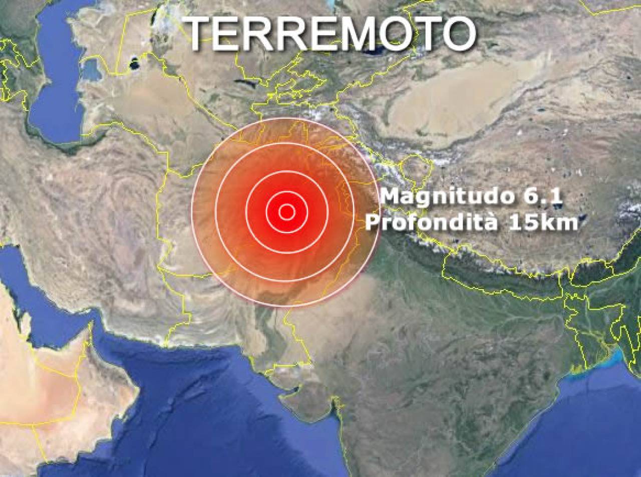 Terremoto, violenta scossa di magnitudo 6.1 tra Afghanistan e Pakistan